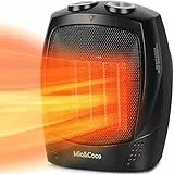 Keramik Elektroheizung mit Thermostat,1500W Tragbare Heizlüfter Energiesparend mit 3 Heizstufen, Instaheat Elektrische Heizgeräte, Heizung Elektrisch für Wohnzimmer, Schlafzimmer,Büro,Mia&Coco