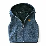 Happy Cherry Jungen Mädchen Fleece-Weste Flauschig Atmungsaktive Outdoor, Blau, 110/56