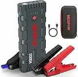 NEXPOW Starthilfe Powerbank, 2000A Spitzenstrom Auto Starthilfe, 12V Tragbarer Batterie Booster mit USB-Schnellladung 3.0 (bis zu 7,0L Benzin oder 6,5L Diesel) Safe Batteriestarter LED-Licht (grau)