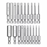 MulWark Magnetic Hex Head Inbusschlüssel Bit Set 20PC (10pc Metric & 10pc SAE), 2.3„ Long 1/4“ Diameter Quick Release Shank Screwdriver Bit Set for Assembling Furniture