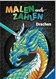 Ravensburger Malen nach Zahlen Drachen - 32 Motive abgestimmt auf Buntstiftsets mit 24 Farben (Stifte nicht enthalten) - Malbuch mit nummerierten Ausmalfeldern für fortgeschrittene Fans der Reihe