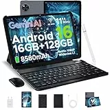 DOOGEE U11 Android 16 AI Tablet 11 Zoll, 16GB+128GB (2TB TF) Gaming Tablets, T7200 Octa Core, 8580mAh, Gemini AI, WiFi 5, 90Hz Display, 13MP+5MP,Tablet mit Tastatur, Maus, Stift,Hülle und Schutzfolie