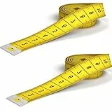 2 Bände Maßband Körpe 200cm/79 Zoll, Schneidermaßband Doppelseitige Measuring Tape Flexible Bandmaß Massband Schneider Mit Knopf Umfangmaßband Für Haushalte Handwerker Schneider