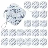 20 tens elektroden pads 5x5 cm, wiederverwendbare Klebeelektroden für TENS Geräte & EMS Trainer, sehr gute Haft- Leitfähigkeit, 2mm Steckanschluss | Zertifiziertes Medizinproduk. Boston Tech