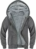 igeekwell Winterjacke Herren Hoodie Zipper Kapuzenpullover Kapuzenjacke Sweatjacke für Männer, Komfortable Sweatshirt mit Bequemes und Warmes Farbblock Sternenklarer Himmel