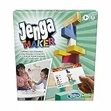 Hasbro Jenga Maker Stapelturm mit Blocks aus echtem Hartholz für Kinder ab 8 Jahren für 2-6 Spieler, Mehrfarbig, Einheitsgröße, F4528101