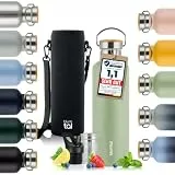 Blumtal Thermosflasche 500ml - doppelwandige Edelstahl-Trinkflasche - Isolierflasche BPA-frei - Thermo-Teeflasche - Sportflasche - Summer Green