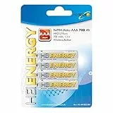 HEITECH 4er Pack NIMH-Akku, Micro/AAA / HR03 700 mAh Wiederaufladbare Batterie mit geringer Selbstentladung - Akku für Geräte mit hohem Stromverbrauch