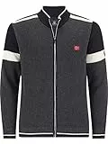 Jan Vanderstorm Herren Strickjacke Anve dunkelgrau, 4XL (XXXXL) - 68/70