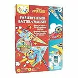 ARTISTA 9301958 Bastelset Papierflieger, Falten und Bemalen von Papierflugzeugen, Kreativset in praktischer Aufbewahrungsbox, DIY-Kit für Kinder ab 6 Jahren