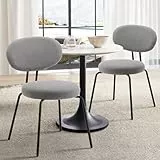 COLAMY Esszimmerstühle 2er Set, Moderne Polsterstühle mit Metallbeinen Ergonomische Küchenstühle Essstühle Set für Esszimmer Küche Wohnzimmer Höhe 47.5 cm, Grau
