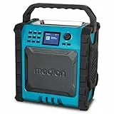MEDION P66896 Baustellenradio (DAB Plus, DAB+/UKW, integrierter Akku, Farbdisplay, Bluetooth, Powerbank-Funktion, IP54, robust, Zwei Passivradiatoren)