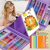 PENCCOR Premium Malset Deluxe – 208-teilig – Malkoffer für Kinder Anfänger Tolles-Buntstifte Set, Wasserfarben, Ölpastellfarbe, zeichenstifte, Bleistifte als Zeichenset Geschenk Kinder