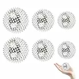 Sporgo 6 Stück Magnetische Massageball: Igelball Magnet Akupressurkugeln, Stressball Fingerspitzen Durchmesser 32 mm, 47 mm, 56 mm, Akupressurkugeln Set für Stress Relief oder Massage