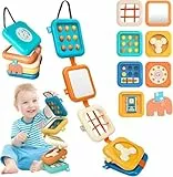 weirtoya Montessori Spielzeug ab 1 Jahr, Motorikwürfel, Busy Board ab 1 Jahr, Beschäftigung Im Flugzeug Kleinkind, Sensorik Spielzeug Baby, Geschenk für Kleinkinder Fördert Motorik und Kognition