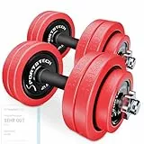 Sportstech 2in1 Hantelset mit Silikonüberzug, Deutsche Qualitätsmarke, Kurzhanteln & Langhantel in einem, Hanteln mit 20kg/30kg aus Gusseisen, effektives Fitness Krafttraining, AH300, Vergleichssieger