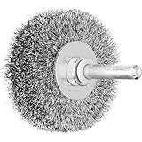 PFERD TOOLS Rundbürste ungezopft RBU | Ø 50x15mm Schaft-ø 6mm Stahl-Draht-ø 0,20 | 43198001 – für Geradschleifer, Bohrmaschinen, Biegwellen