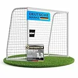 NEOLYMP Fußballtor für Garten – Robustes Stadion-Tor aus Metall, korrosionsgeschützt – Wetterfestes Fußballtor Kinder Outdoor inkl. Heringe – Klicksystem & Polyester-Netz (240 x 160 cm)