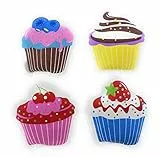 MC-Trend 4er Set Taschenwärmer Handwärmer Cupcakes für warme Finger im Herbst und Winter, wiederverwendbar