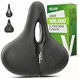 Velmia Fahrradsattel [Stadt] – Bequemer Sattel für Männer und Frauen – Konzept 3 Zonen – wasserdichter Fahrradsitz mit ergonomischem Design