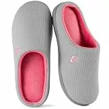RockDove Damen Original Zweifarbige Hausschuhe mit Rückstellschaum, 40/41 EU, Grau und Pink