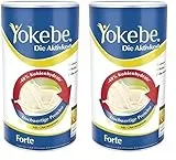 Yokebe Forte - Diätshake zur Gewichtsabnahme - 40% weniger Kohlenhydrate - glutenfrei, laktosefrei und vegetarisch - kalorienarmer Diät-Drink mit Proteinen - 500 g : 10 Portionen (Packung mit 2)