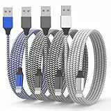 iPhone Ladekabel Apple Ladekabel MFi-Zertifiziert, Lightning Kabel [4Pack 6ft] USB i.Phone Kabel Nylon Schnellladekabel für iPhone 14 13 12 Pro/Pro Max/Mini 11, XR XS Max X, 8 7 6 6s Plus ipad 2020