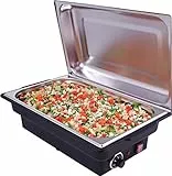SARO Elektrischer Chafing Dish – 3 L – Mit 1/1 GN-Behälter – Temperaturregler (Stufe 0–5) – Edelstahl/Kunststoff – Überhitzungsschutz – Modell LORENA