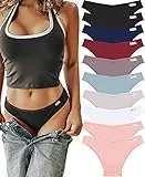FINETOO 10er Damen Brazilian Slip Bikini Set Sexy Mädchen Baumwoll Unterwäsche Unterhosen Bequem Dessous Frauen Nahtlos Hipster,Mehrfarbig A,M