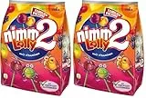nimm2 Lolly – 1 x 200g – Frucht-Stielbonbon mit Fruchtsaft und Vitaminen (Packung mit 2)