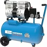 Güde Kompressor Airpower 150/8/24 SILENT (ölfrei, flüsterleise, max. 8 bar, 750 W, 24 l Kessel , eff. Liefermenge 130 l/min, Druckminderer, 2x Manometer, Sicherheitsventil & Wasserablassschraube)