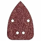 wolfcraft 10 Haft-Schleifblätter für Holz und Metall 96 x 136 mm I 1757000 I Körnung 80 I für Multischleifer, Dreieckschleifer, gelocht zur Staubabsaugung