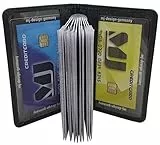 myledershop Büffelleder Kreditkartenetui/Visitenkartenetui/Kartenetui/Scheckkartenetui/Kartenmäppchen MJ-Design-Germany mit RFID & NFC Schutz (Schwarz)