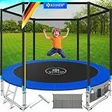 KESSER® Trampolin Outdoor Ø 244/305/366/427 cm Komplettset mit Sicherheitsnetz, Leiter, Randabdeckung & Seitentasche und Montagezubehör | Kindertrampolin Gartentrampolin Belastbarkeit 150 kg