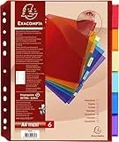 Exacompta 4834E Premium-Register mit Tasche für DIN A4 MAXI aus langlebigem Kunststoff 6-teilig volle Höhe 25 x 30 cm vollfarbig 6 Farben mit Etikettenbogen zum Beschriften Trennblätter