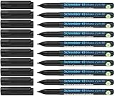 Schneider Maxx 224 M Universal-Marker (permanent, Cap-Off-Ink, nachfüllbar, 1,0 mm) 10er Packung schwarz
