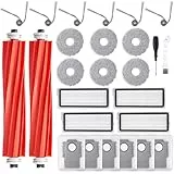 26 Stück Zubehörset für Roborock Qrevo S Pro/QV 35A /QV 35S /QR598 /QR798 Saugroboter, Ersatzubehör 2 Hauptbürste 6 Wischpad 6 Staubbeutel 6 Seitenbürste 4 Filter 1 Reinigungsbürste 1 Schraubendreher