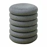SVITA Blossom XS Hocker mit Stauraum Sitzhocker Ottomane Aufbewahrungsbox Polstersitz Fußhocker Boucle-Polster Dunkelgrau