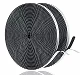 Dichtungsband Selbstklebend für Türen Fensterdichtung 6mm(B) x 1.5mm(D)/20m(L) Schaumstoff Klebeband Gummidichtung Gegen Kalte Zugluft/Anti-Kollision/Schalldichter/Wasserdichter/Staubdicht Schwarz