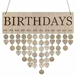 Holz Kalender, DIY Wandbehang-Tafel Geburtstags Erinnerungs Kalender Kalender Ornament Büro Kalender Wall Mount Holz Kalender für Kinder (JM01066)