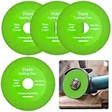 NAROSEBE 4 Stück Diamanttrennscheiben Fliesen Glas Schneiden Trennscheibe 100mm Glasschneider Diamant Glastrennscheibe Glass Cutting Disc Flexscheiben für Glas Keramik Marmor (100x22.23mm)