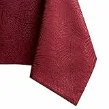 AmeliaHome Tischdecke 120x220 cm Tischtuch Tafeldecke Fleckschutz Lotuseffekt Abwaschbar Wasserabweisend Ornament Bordeaux Gaia