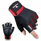 ATERCEL Fitness Handschuhe, Trainingshandschuhe für Crossfit, Bodybuilding, Radsport, Gym, Krafttraining, Sporthandschuhe für Damen und Herren (Rot, M)