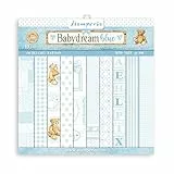 Scrapbooking Small Pad 10 sheets cm 20,3X20,3 (8'X8') Backgrounds Selection - Baby Dream Blue