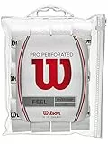 Wilson Overgrip Pro Perforated 12er Griffbänder, White, 12 Stück