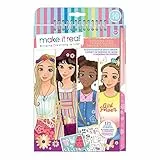 Make It Real An Liebe und Gänseblümchen inspiriertes Modedesign-Skizzenbuch mit Schablonen und Aufklebern für Kreativität - Kunst- und Bastelarbeiten für Kinder Malbuch - Geschenke für Mädchen
