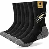 Niorasen Socken Herren Damen, 6 Paar Atmungsaktive Wandersocken Tennissocken Sportsocken, Baumwolle Gepolsterte Hochleistung Laufsocken Arbeitssocken, 43-46 39-42 35-38 47-50
