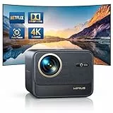 Smart Beamer【Official Netflix & Dolby Audio】 30000 Lumen Autofokus/Trapezkorrektur Beamer 4K Unterstützung WiFi6 Bluetooth Full HD 1080P, 60Hz Video Beamer für Heimkino/Outdoor Handy Projektor