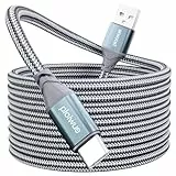 USB C Kabel 2M Nylon Typ C Ladekabel und Datenkabel USB C Schnellladekabel für Samsung Galaxy S10/S9/S8+, Huawei P30/P20, Google Pixel, Sony Xperia