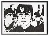 moreno-mata Echtes Handgemachtes Graffiti Oasis Musik Aesthetic Poster & Kunstdrucke Bilder Liam und Noel Plakat Handmade Deko Wandbilder Wohnzimmer Wanddeko Geschenke für Männer und Frauen